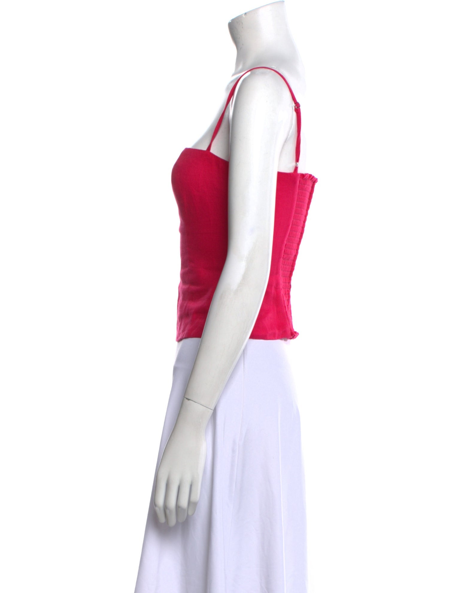 Reformation Linen Square Neckline Crop Top