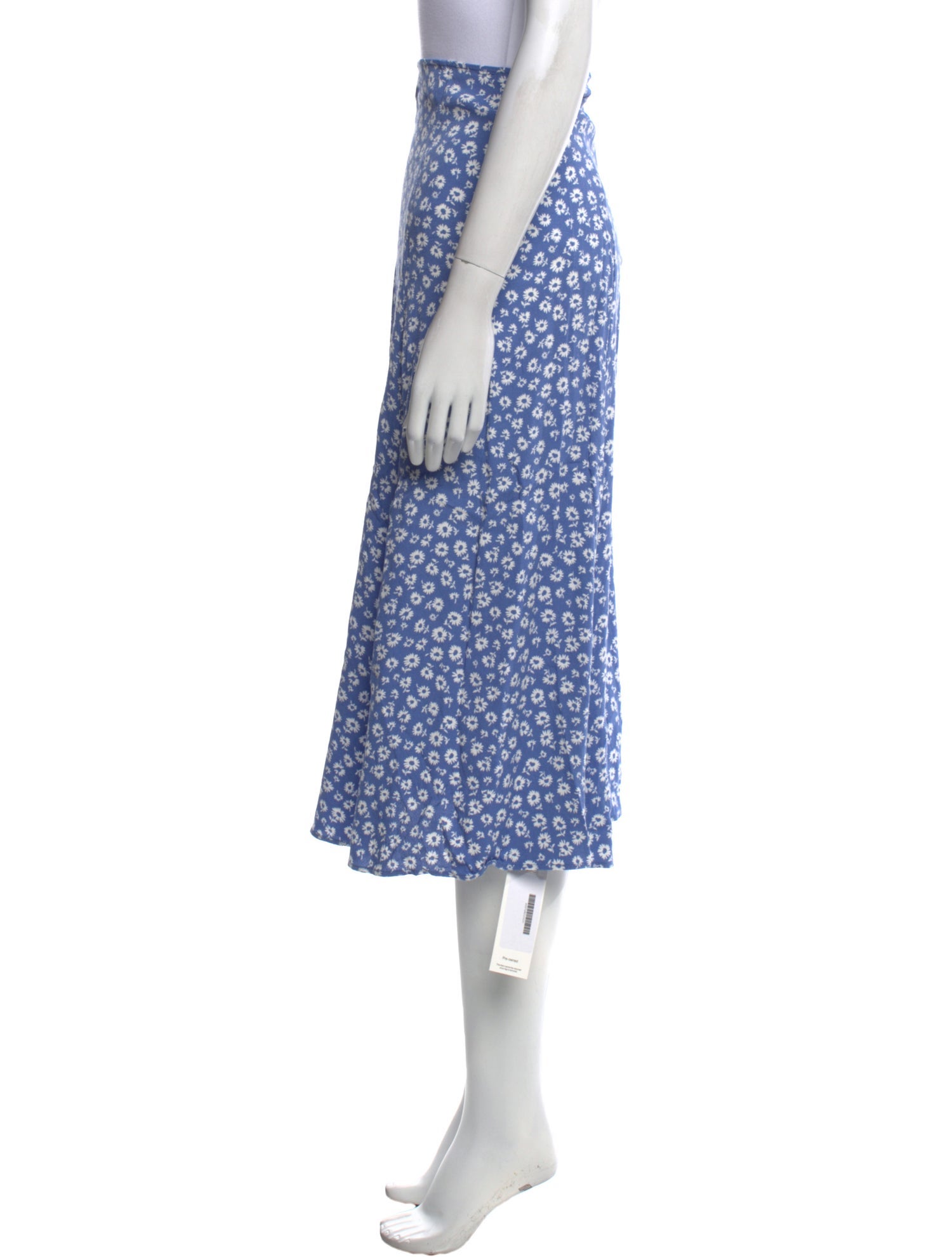 Reformation Floral Print Midi Length Skirt