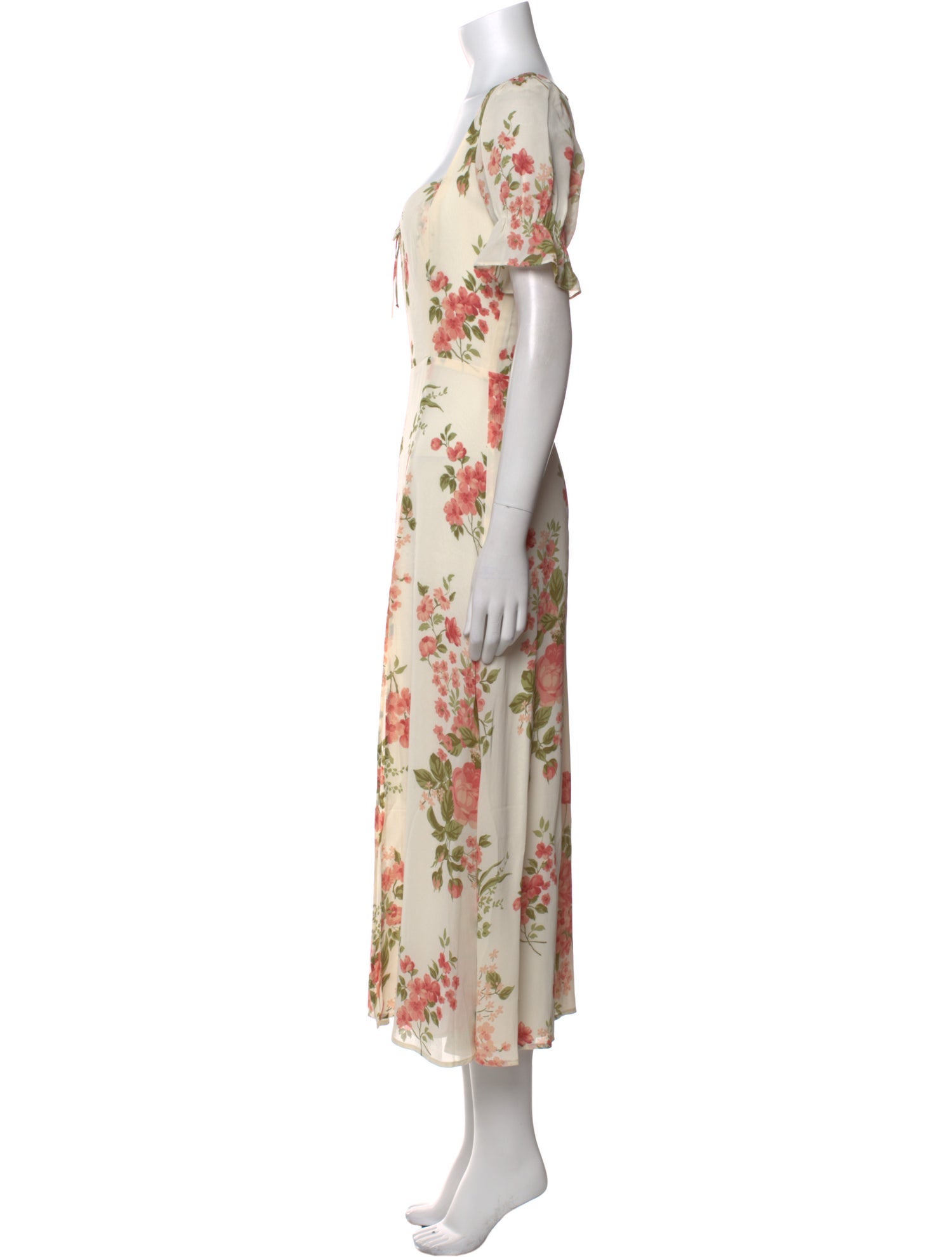 Reformation Floral Print Long Dress