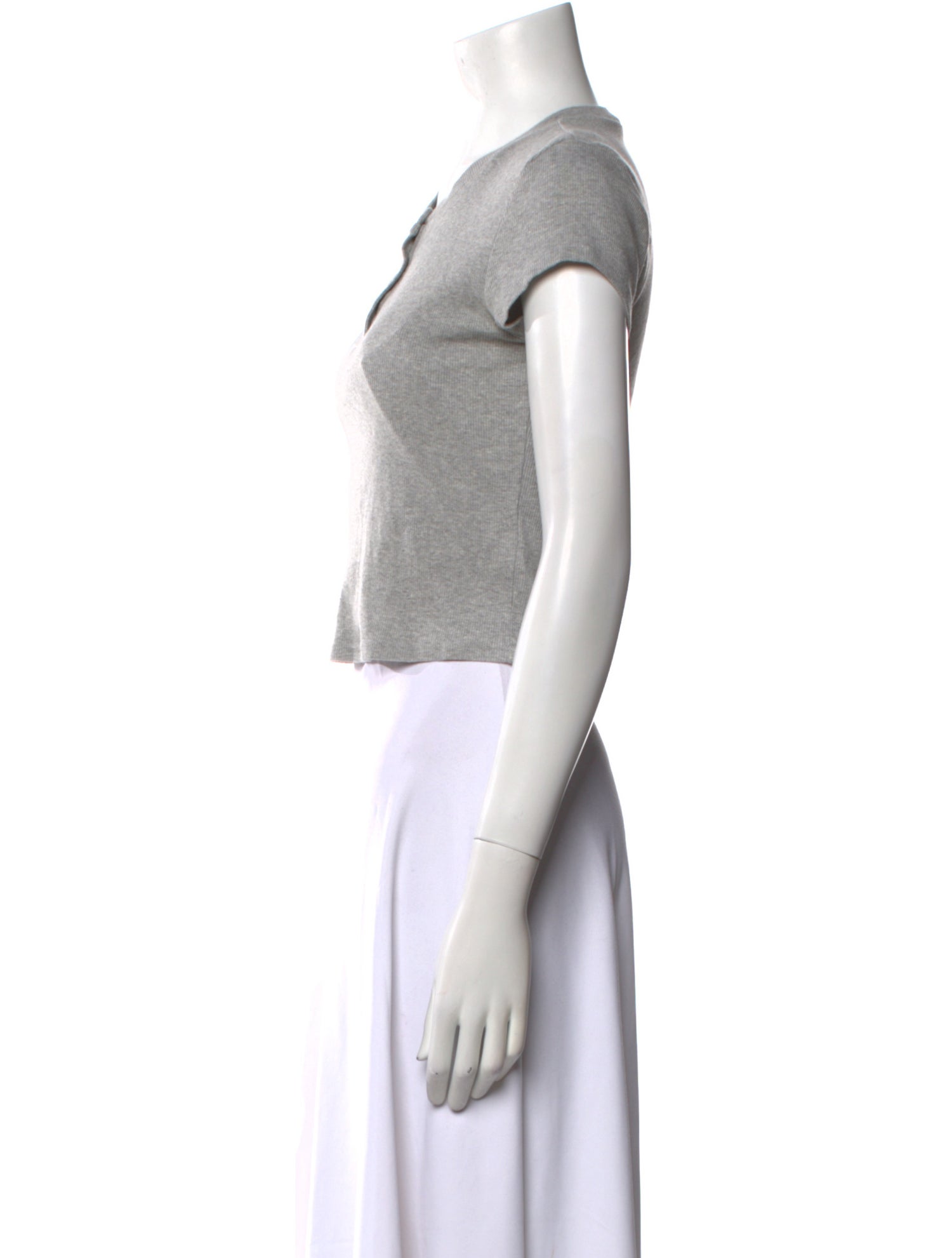 Reformation Crew Neck Short Sleeve Crop Top