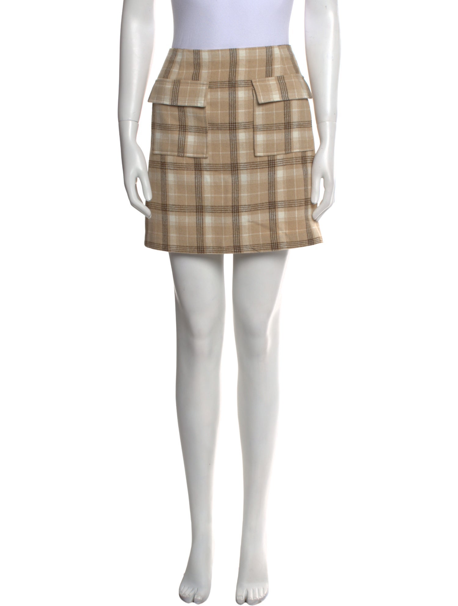 Reformation Plaid Print Mini Skirt