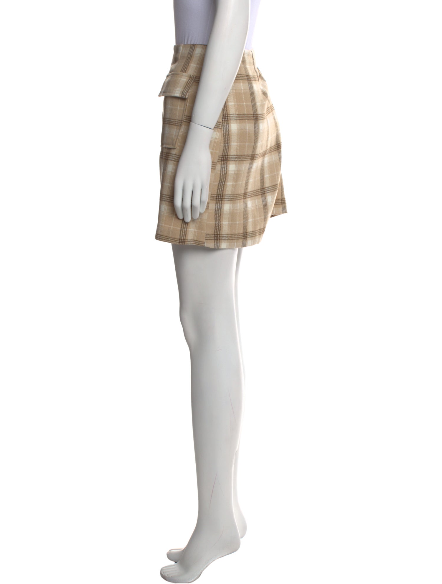 Reformation Plaid Print Mini Skirt