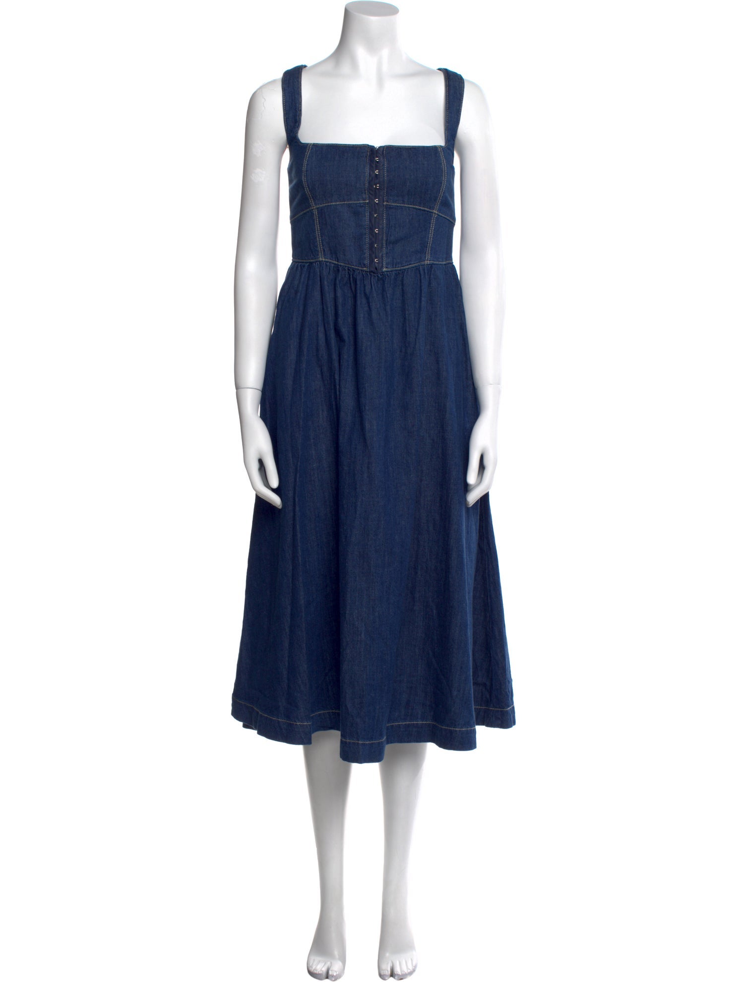 Reformation Square Neckline Midi Length Dress w/ Tags