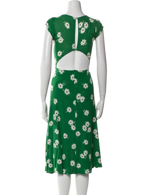 Reformation Floral Print Midi Length Dress