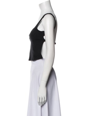 Reformation Square Neckline Sleeveless Crop Top