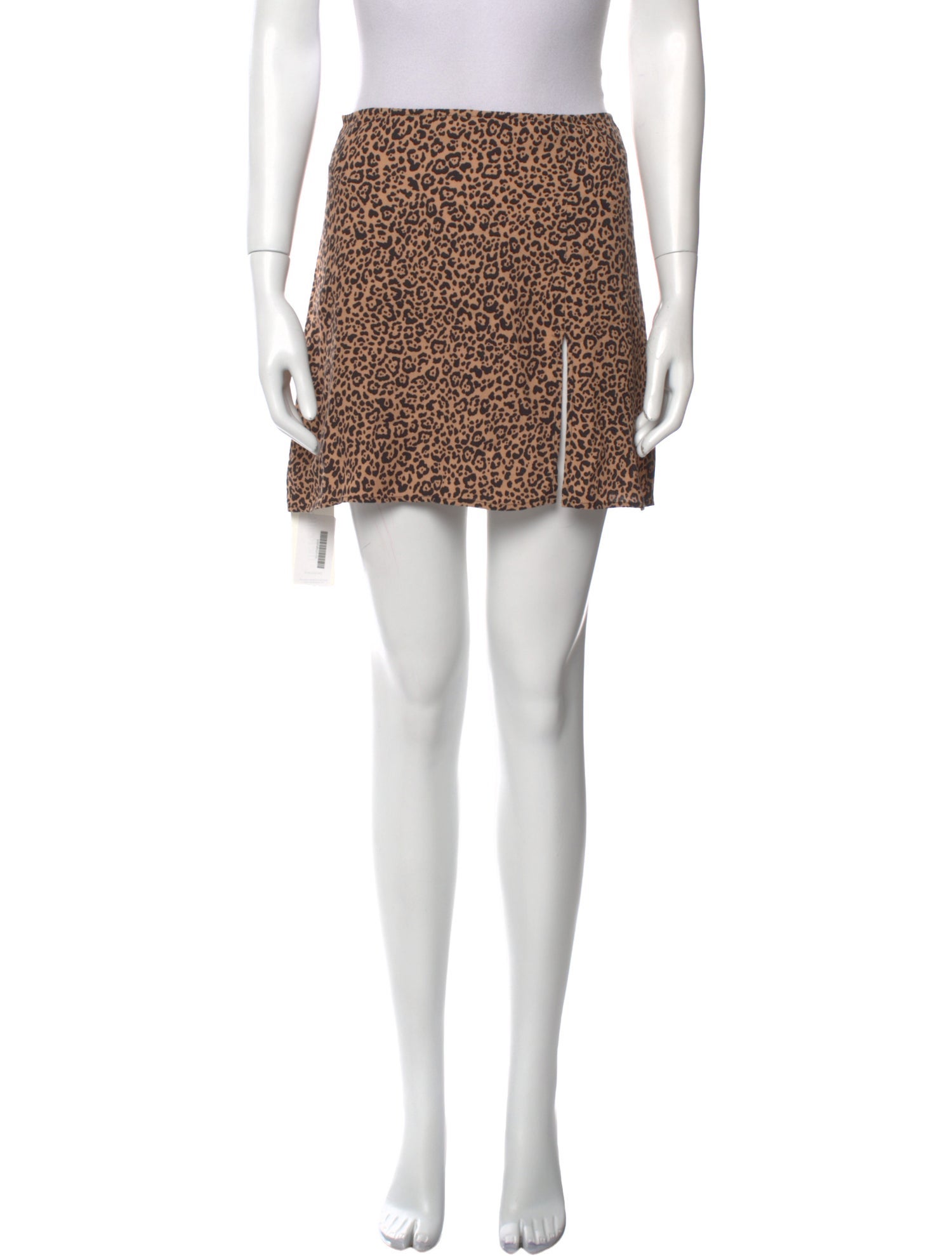 Reformation Animal Print Mini Skirt