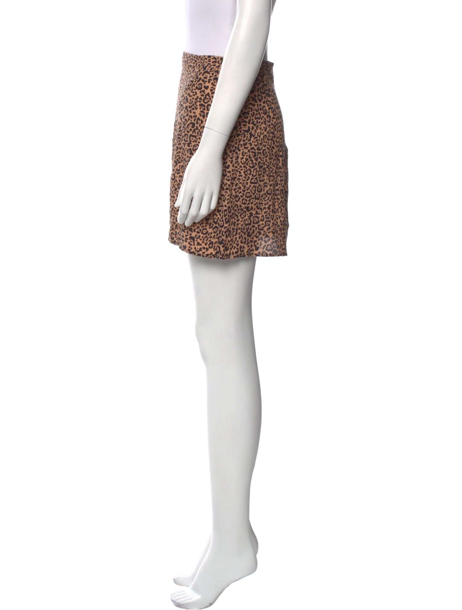 Reformation Animal Print Mini Skirt