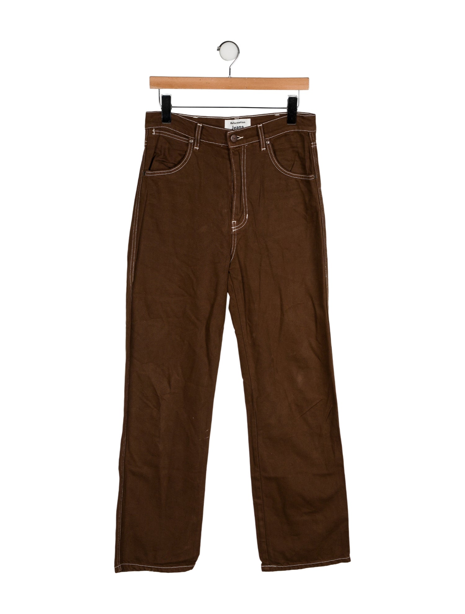 Reformation Houndstooth Print Corduroy Pants