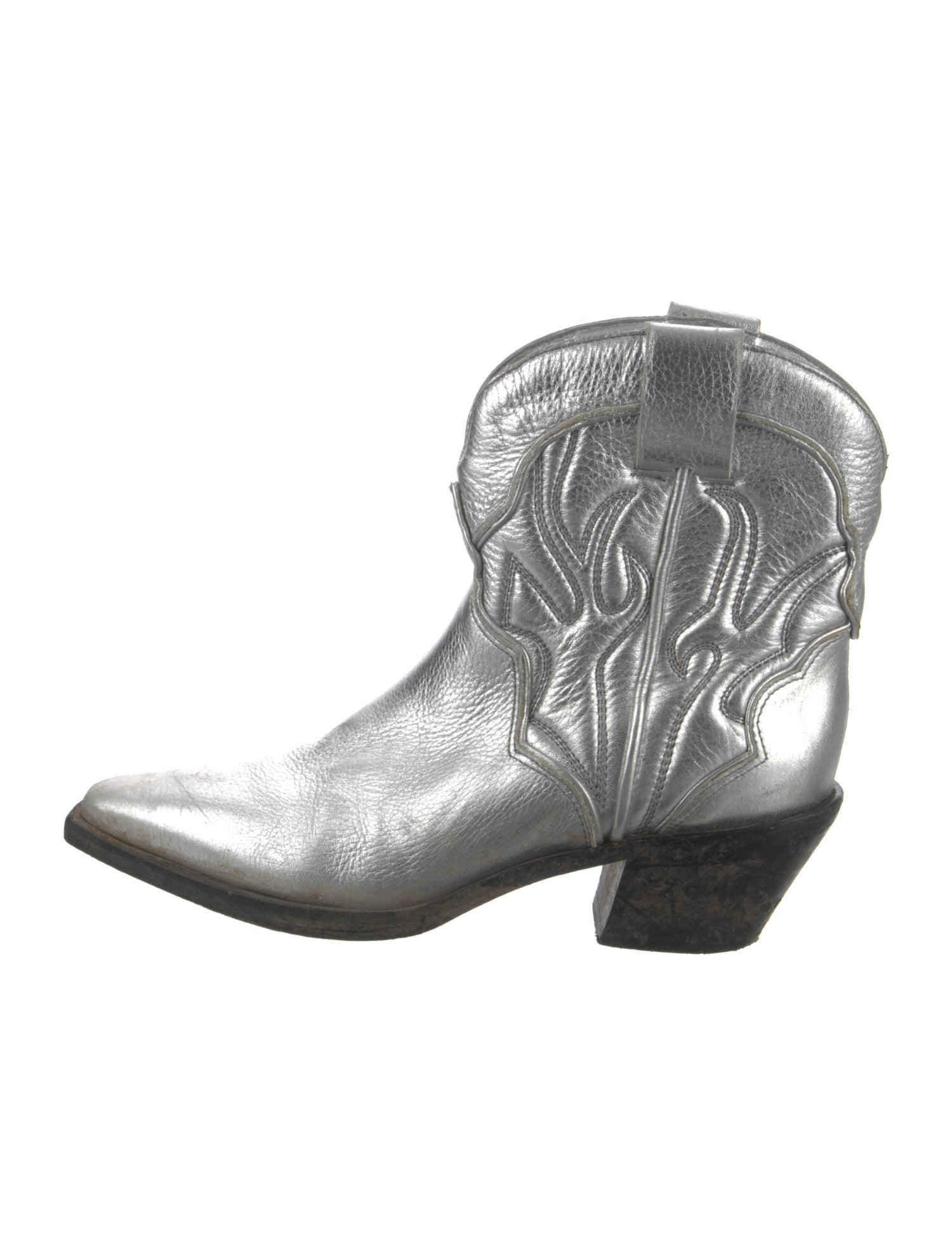 Reformation Leather Patterned Western Boots