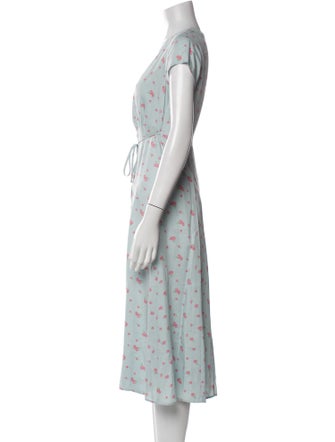 Reformation Floral Print Midi Length Dress