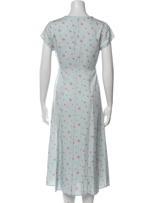 Reformation Floral Print Midi Length Dress