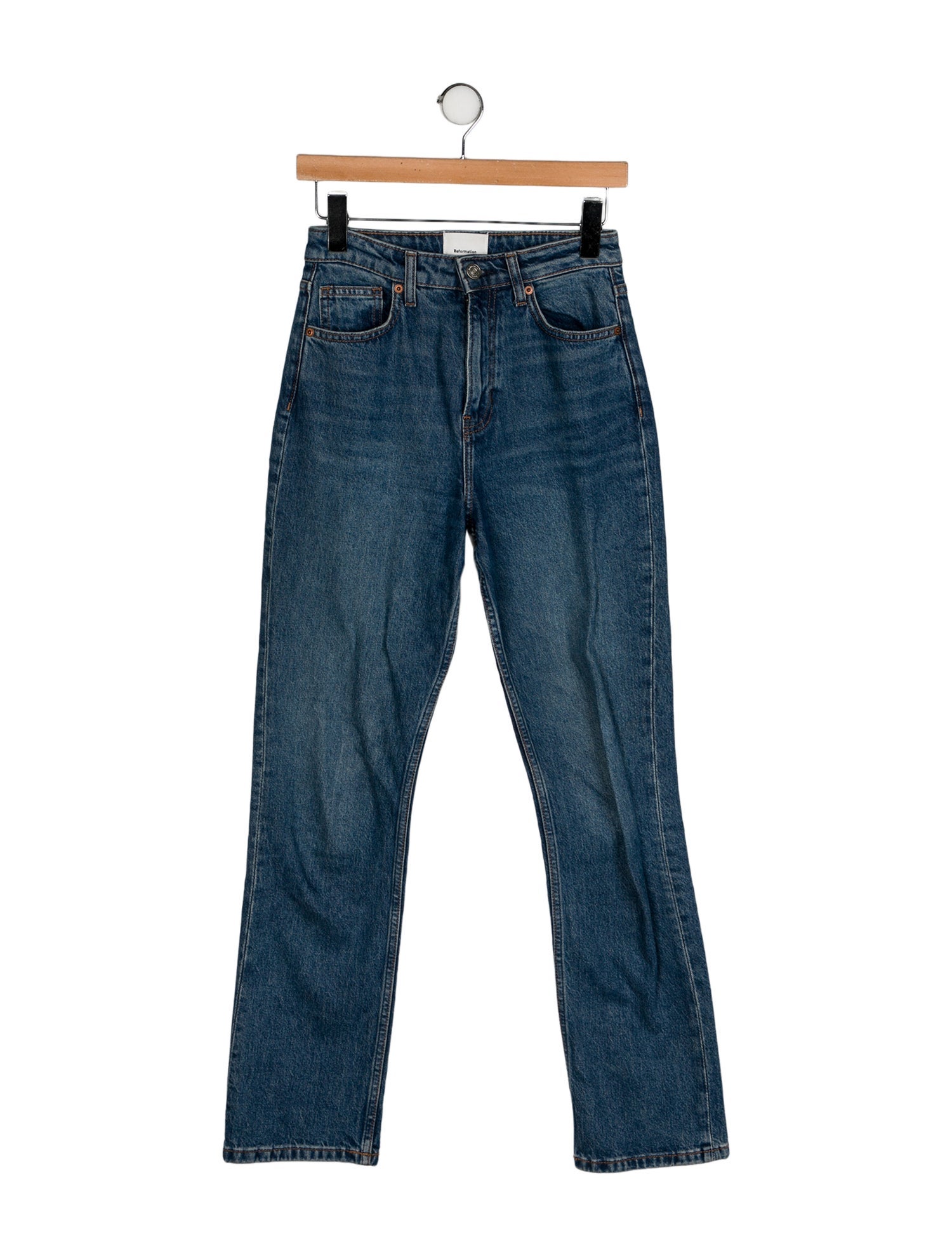 Reformation Mid-Rise Straight Leg Jeans