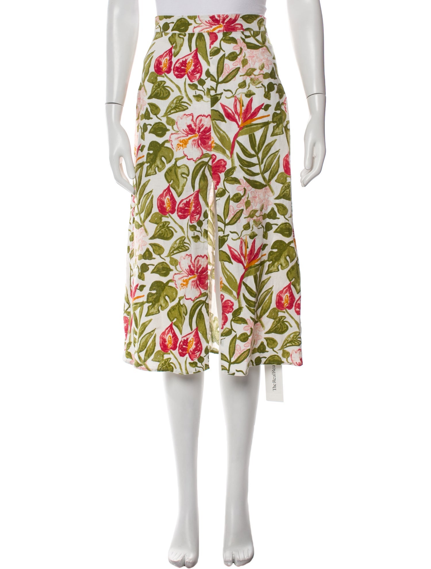 Reformation Linen Midi Length Skirt