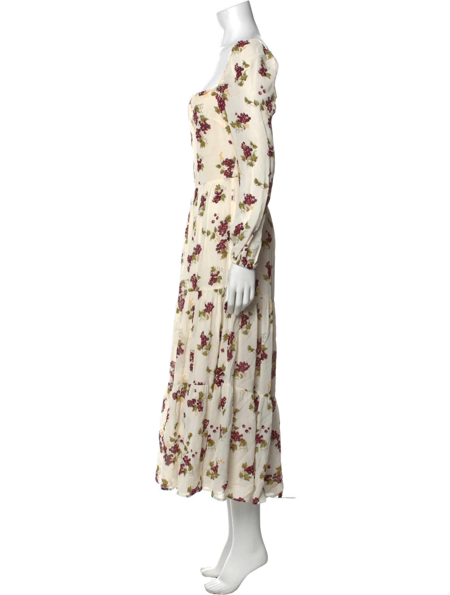 Reformation Floral Print Long Dress