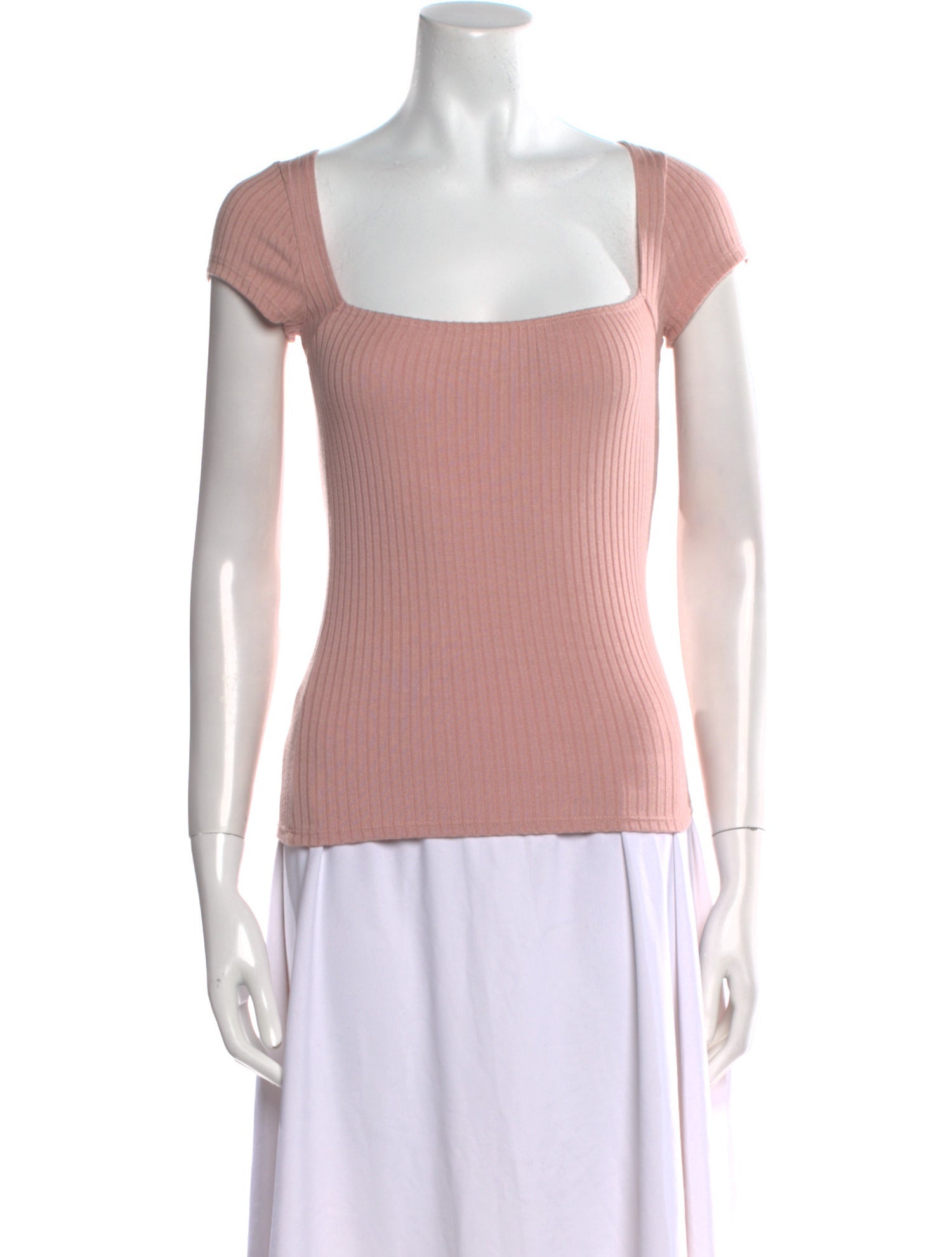 Reformation Square Neckline Short Sleeve Top