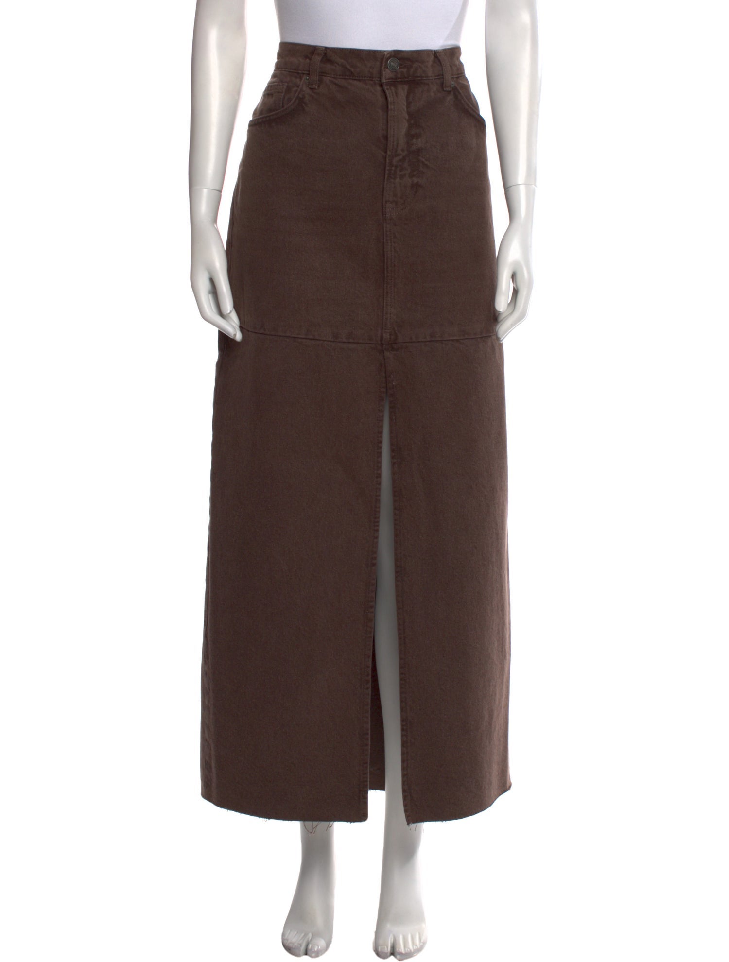 Reformation Distressed Accents Midi Length Skirt