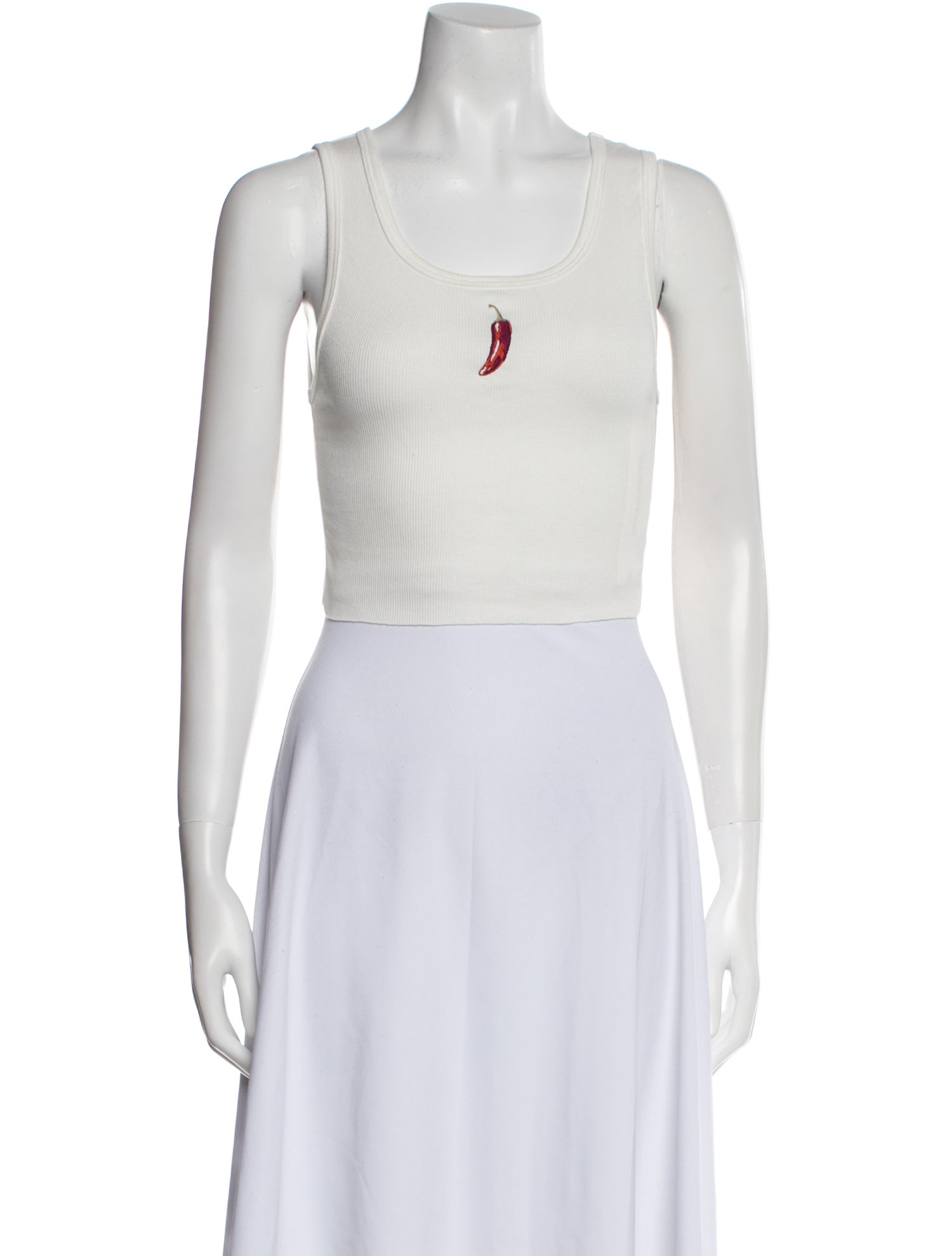 Reformation Scoop Neck Sleeveless Crop Top