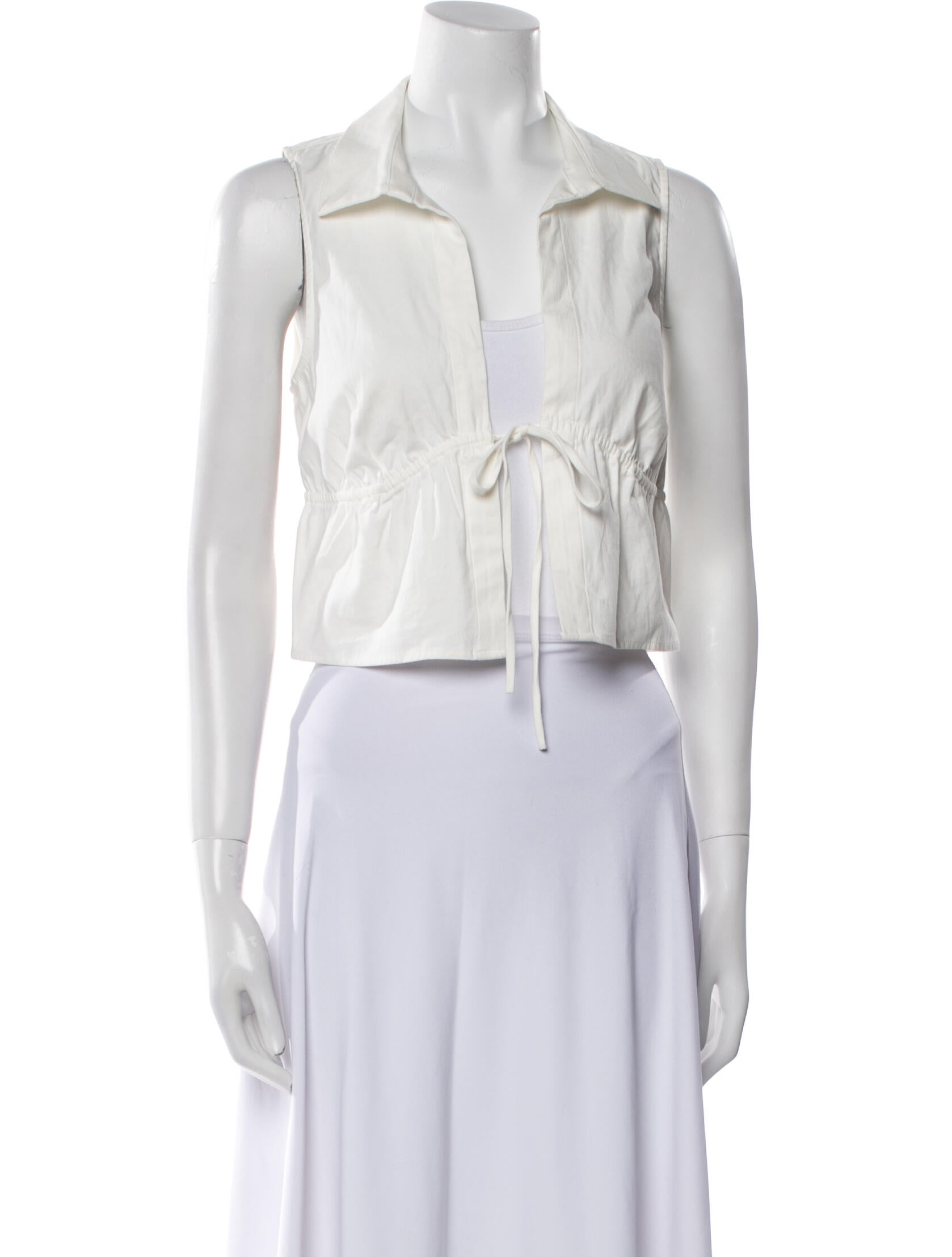 Reformation V-Neck Sleeveless Crop Top