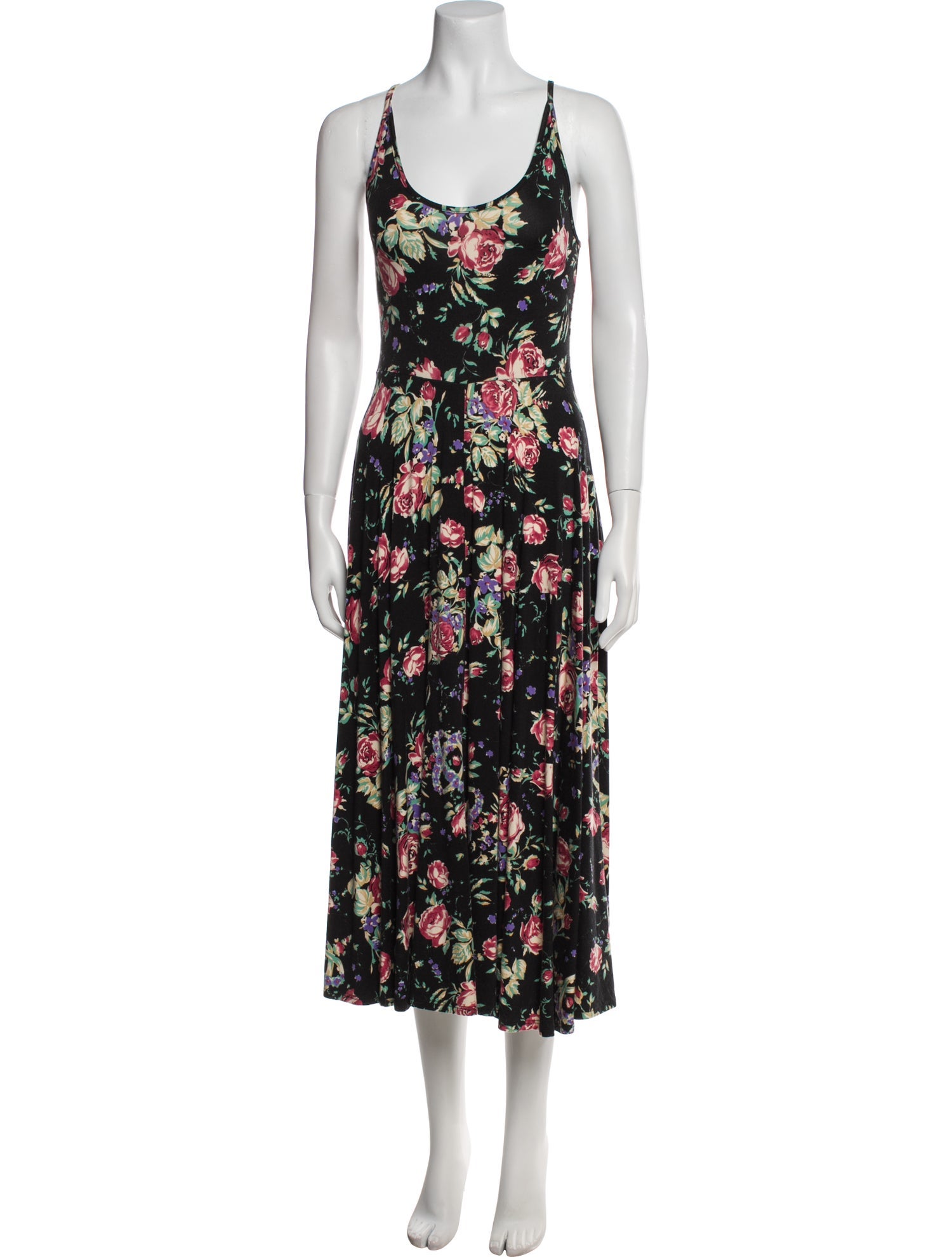 Reformation Floral Print Midi Length Dress