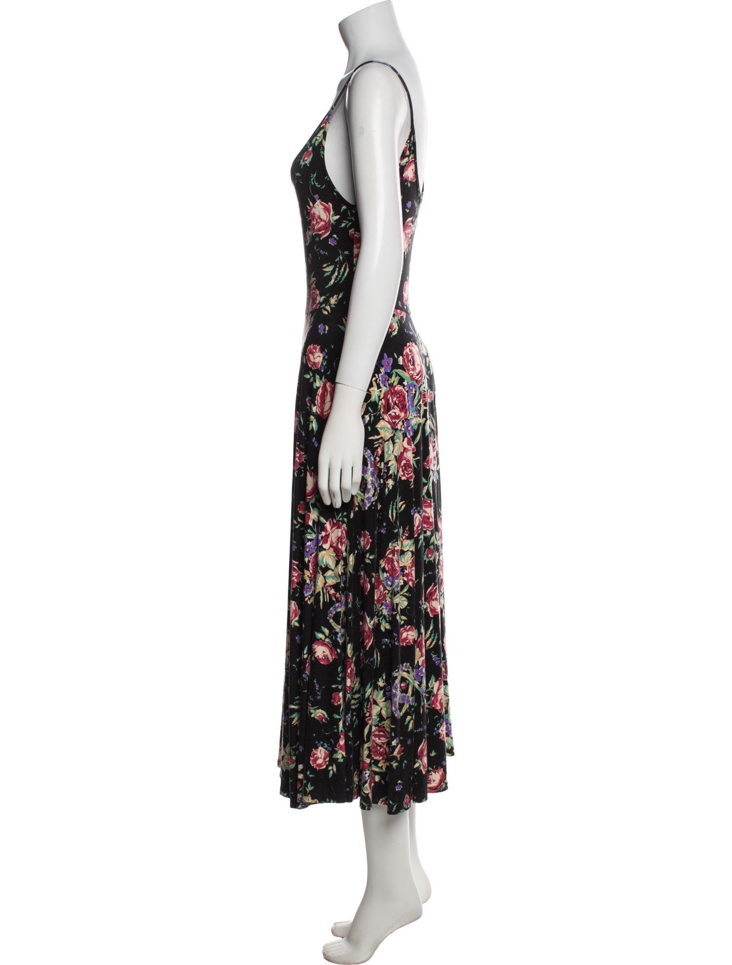 Reformation Floral Print Midi Length Dress