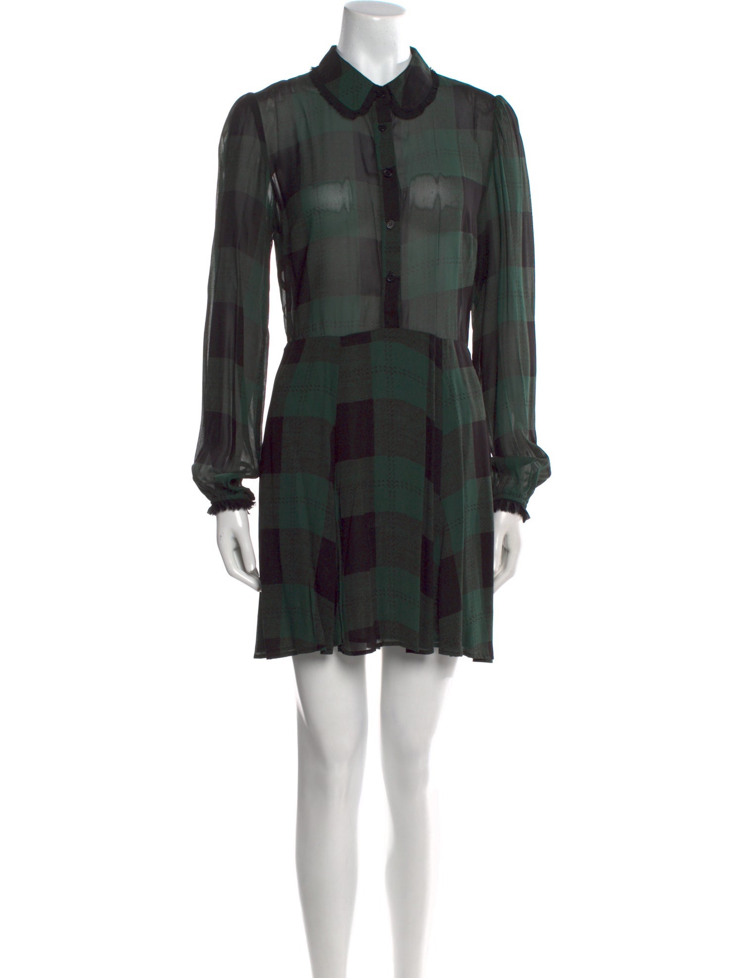 Reformation Plaid Print Mini Dress