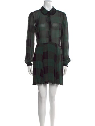 Reformation Plaid Print Mini Dress
