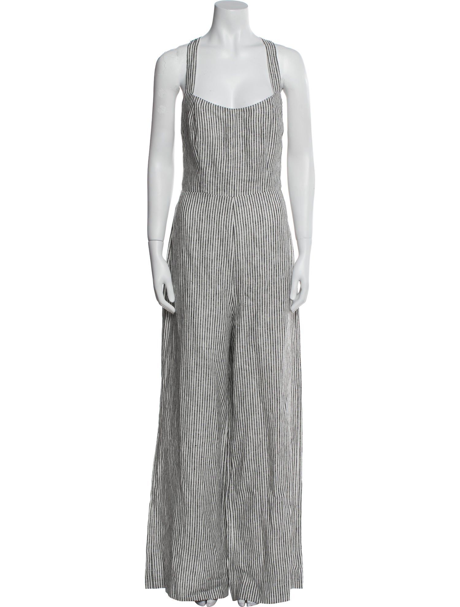 Reformation Linen Striped Jumpsuit