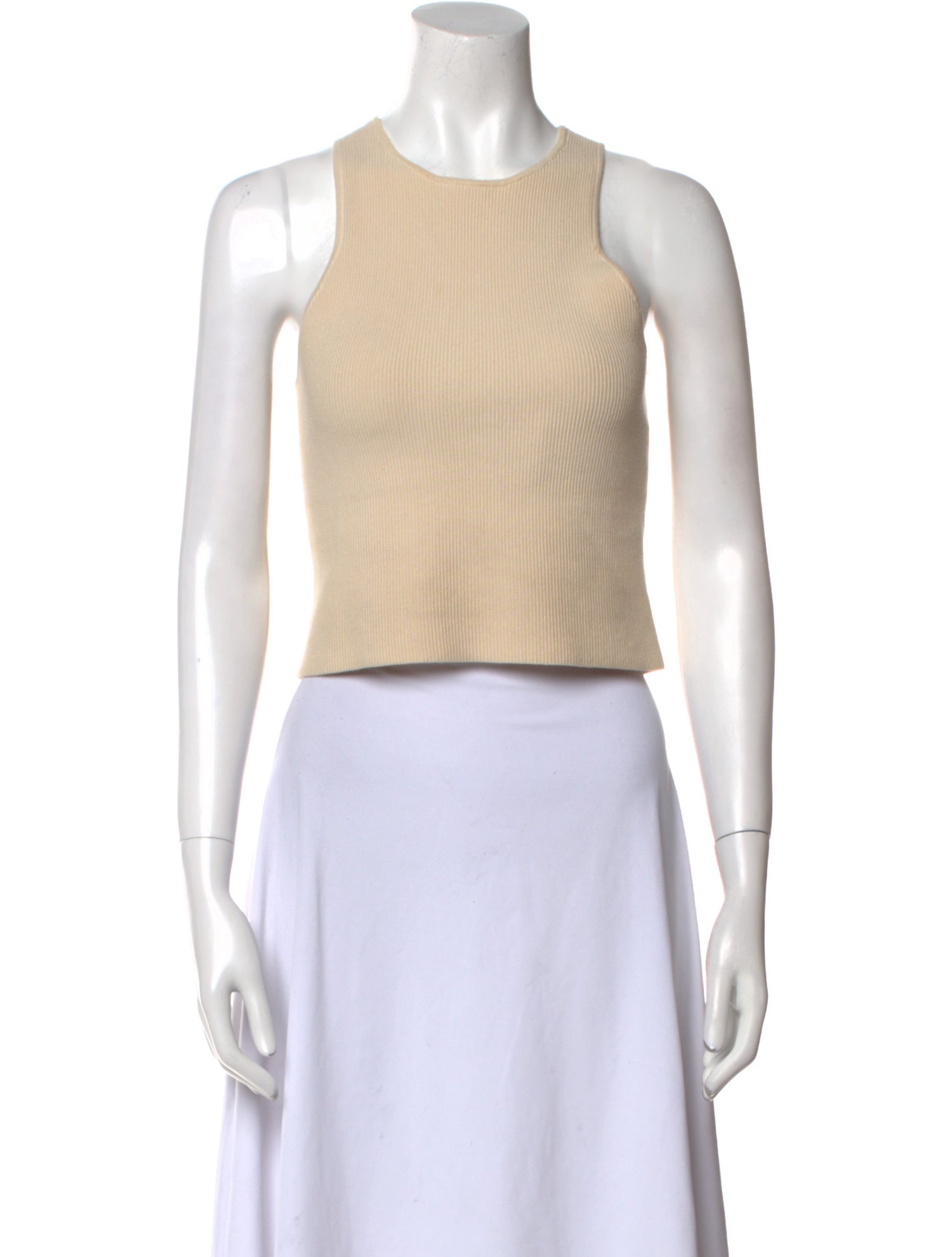 Reformation Crew Neck Sleeveless Crop Top