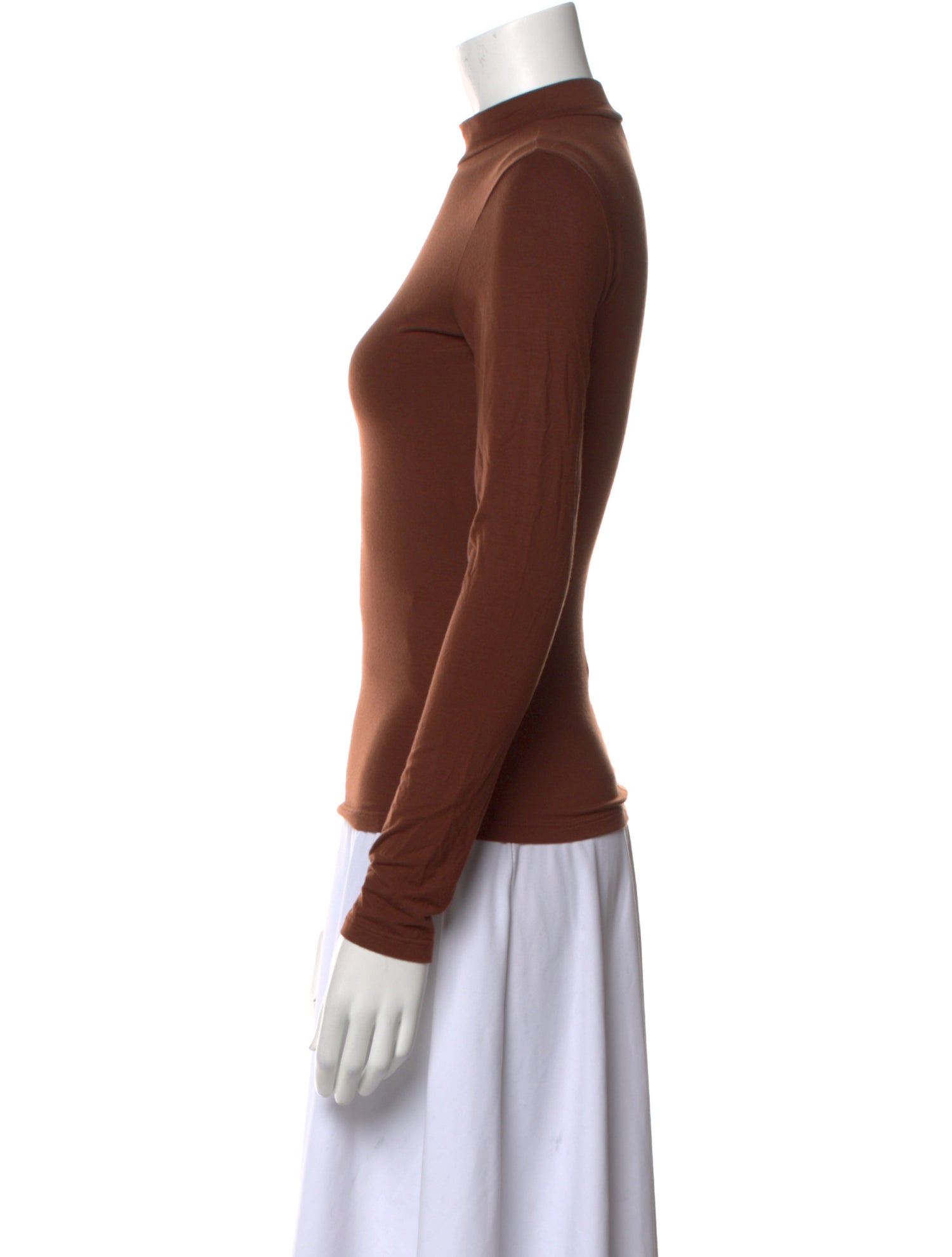 Reformation Mock Neck Long Sleeve Top