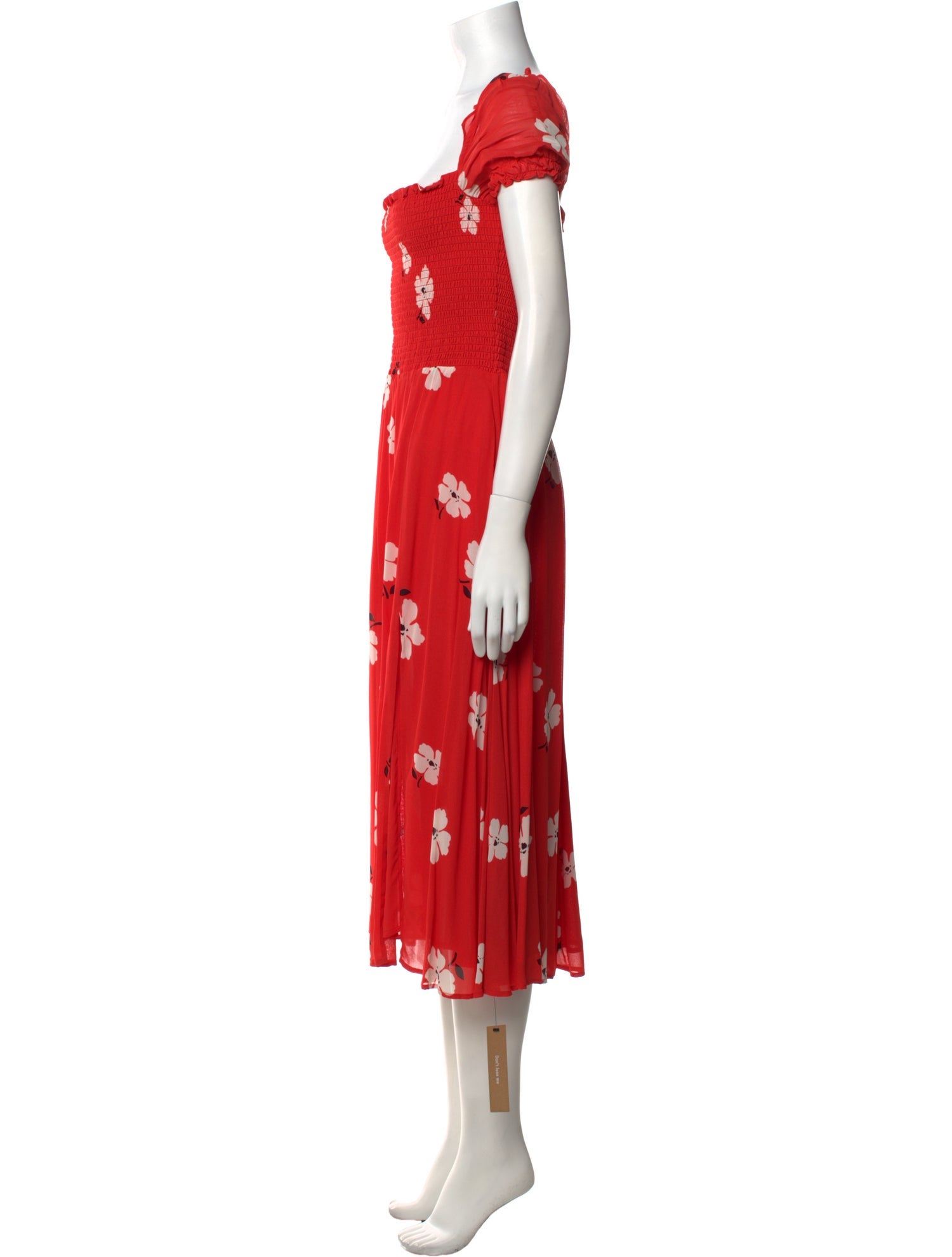 Reformation Floral Print Midi Length Dress