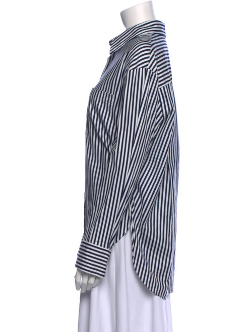 Reformation Striped Long Sleeve Button-Up Top