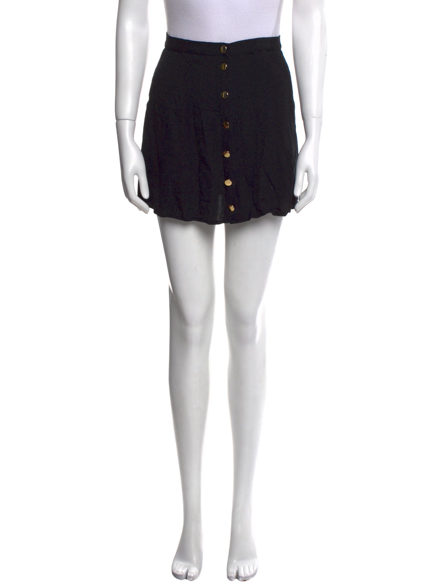 Reformation Raw-Edge Trim Mini Skirt