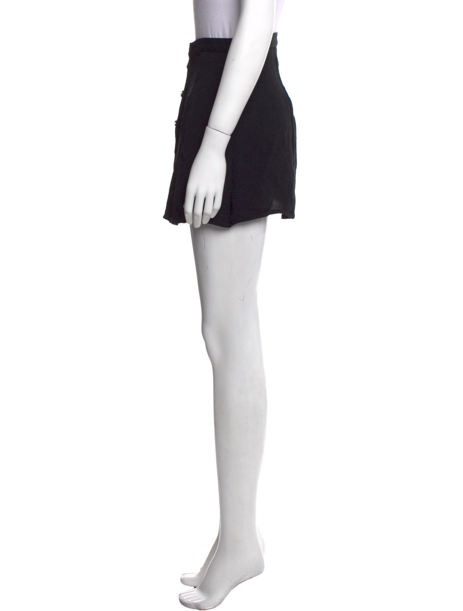 Reformation Raw-Edge Trim Mini Skirt