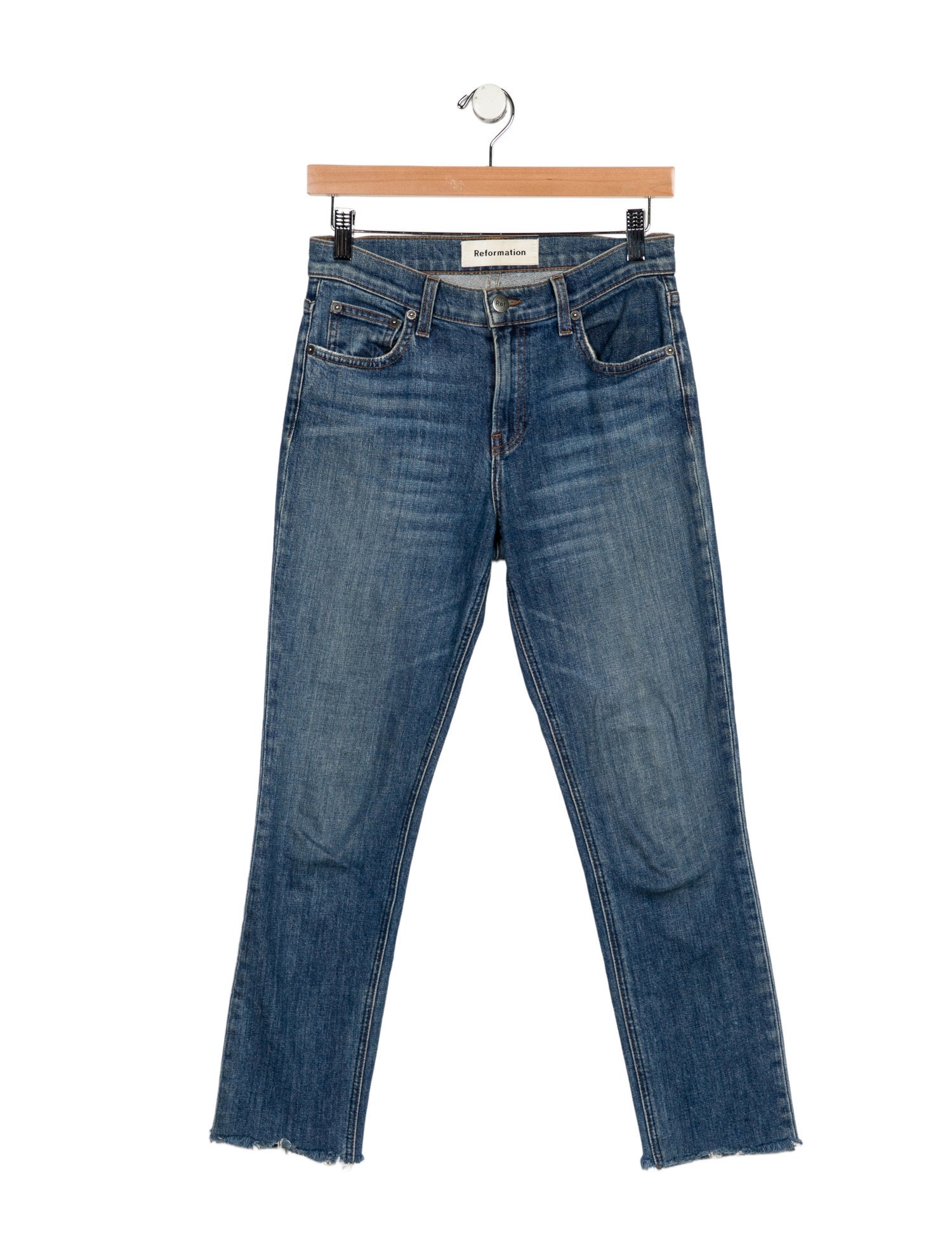Reformation Mid-Rise Straight Leg Jeans