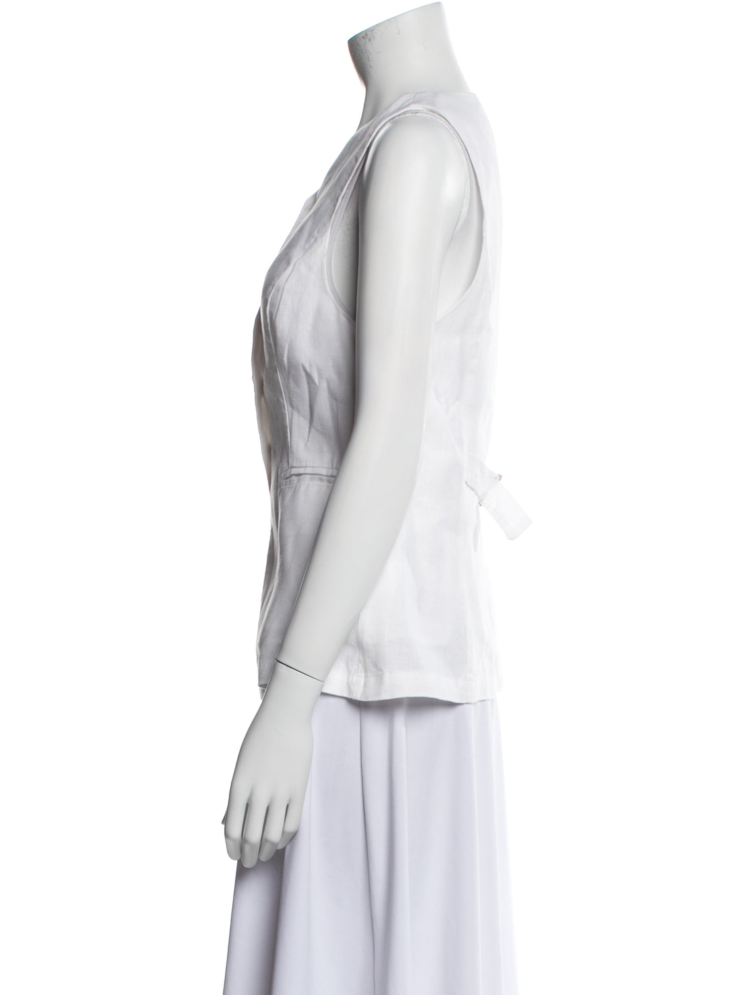 Reformation Linen V-Neck Top