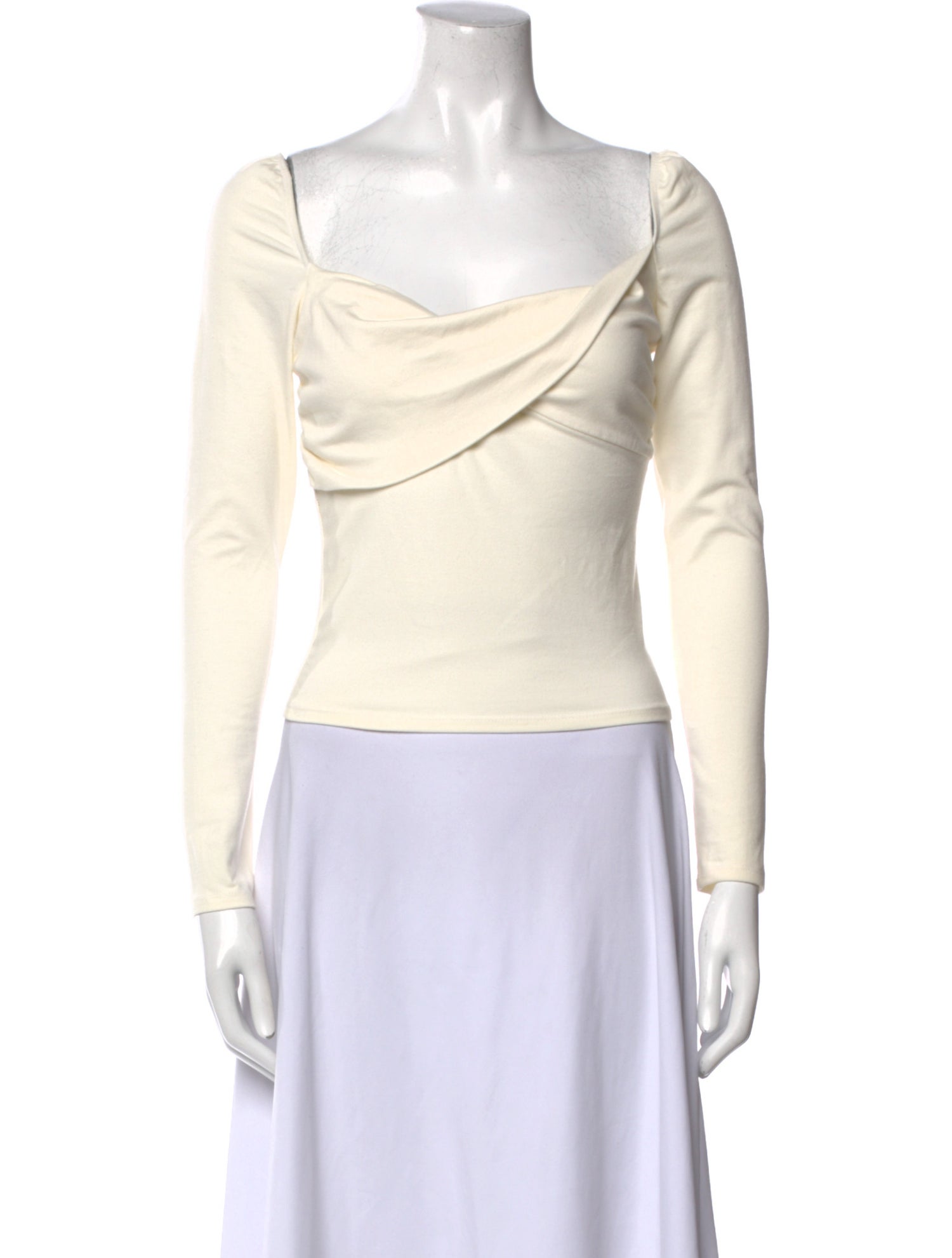 Reformation Cowl Neck Long Sleeve Top