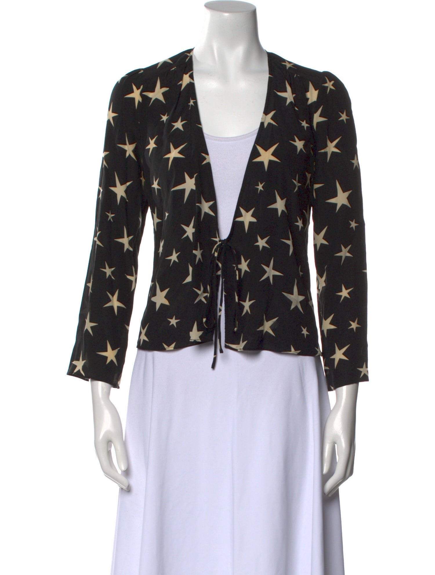 Reformation Silk Printed Crop Top