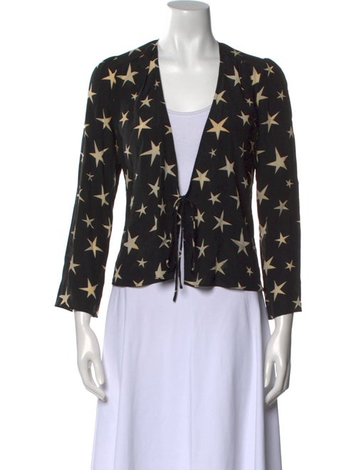 Reformation Silk Printed Crop Top