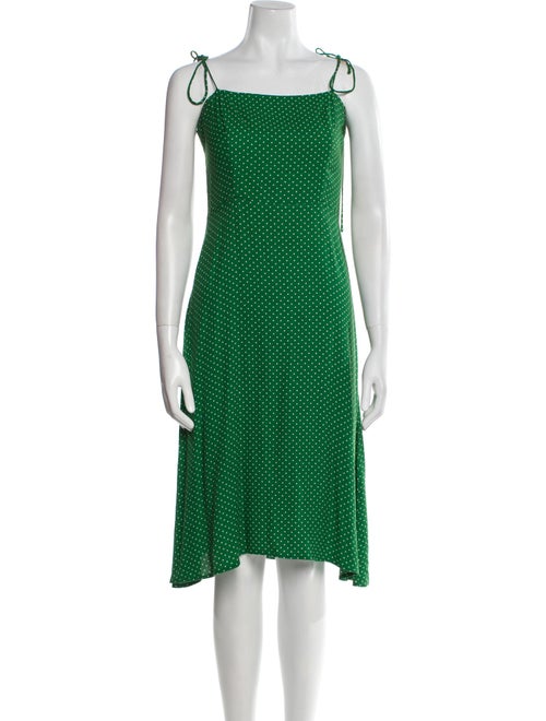 Reformation Polka Dot Print Knee-Length Dress