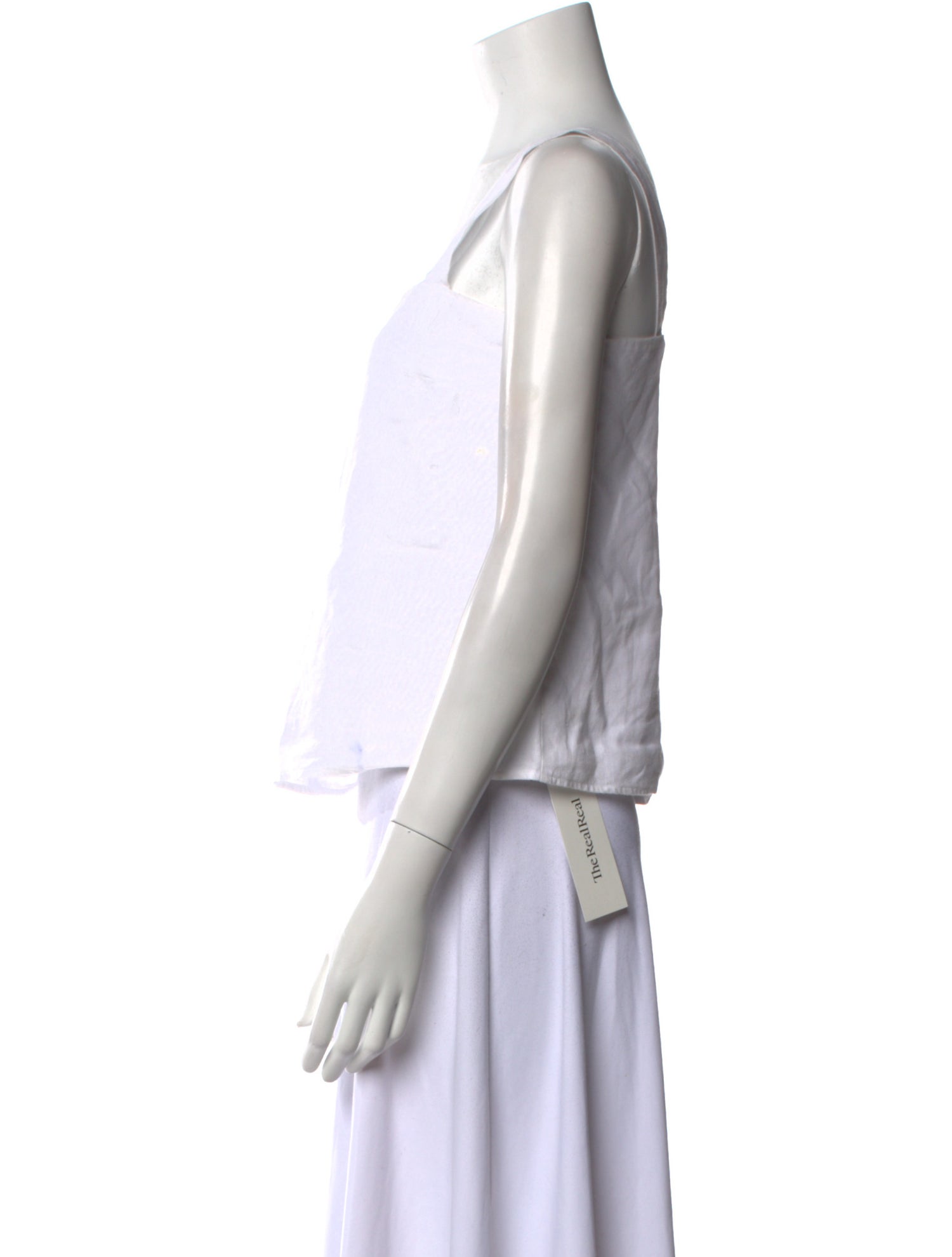 Reformation Linen Square Neckline Crop Top