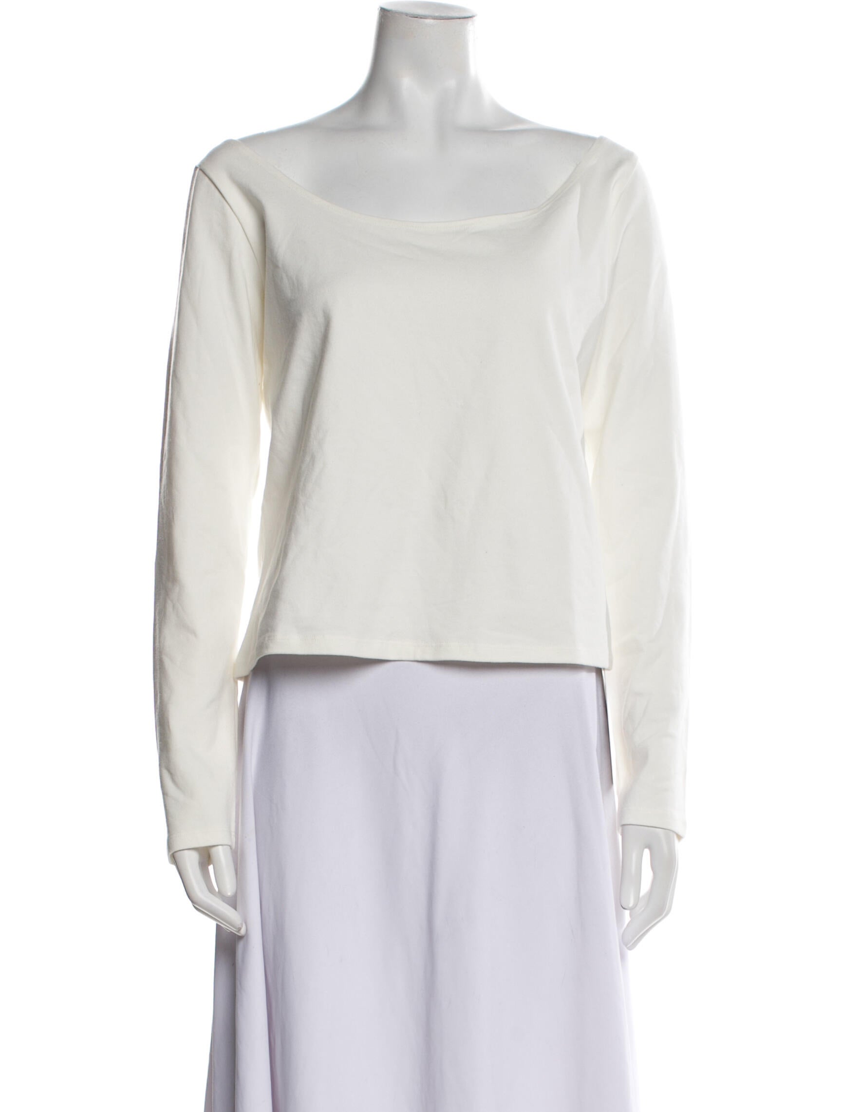 Reformation Bateau Neckline Long Sleeve Top