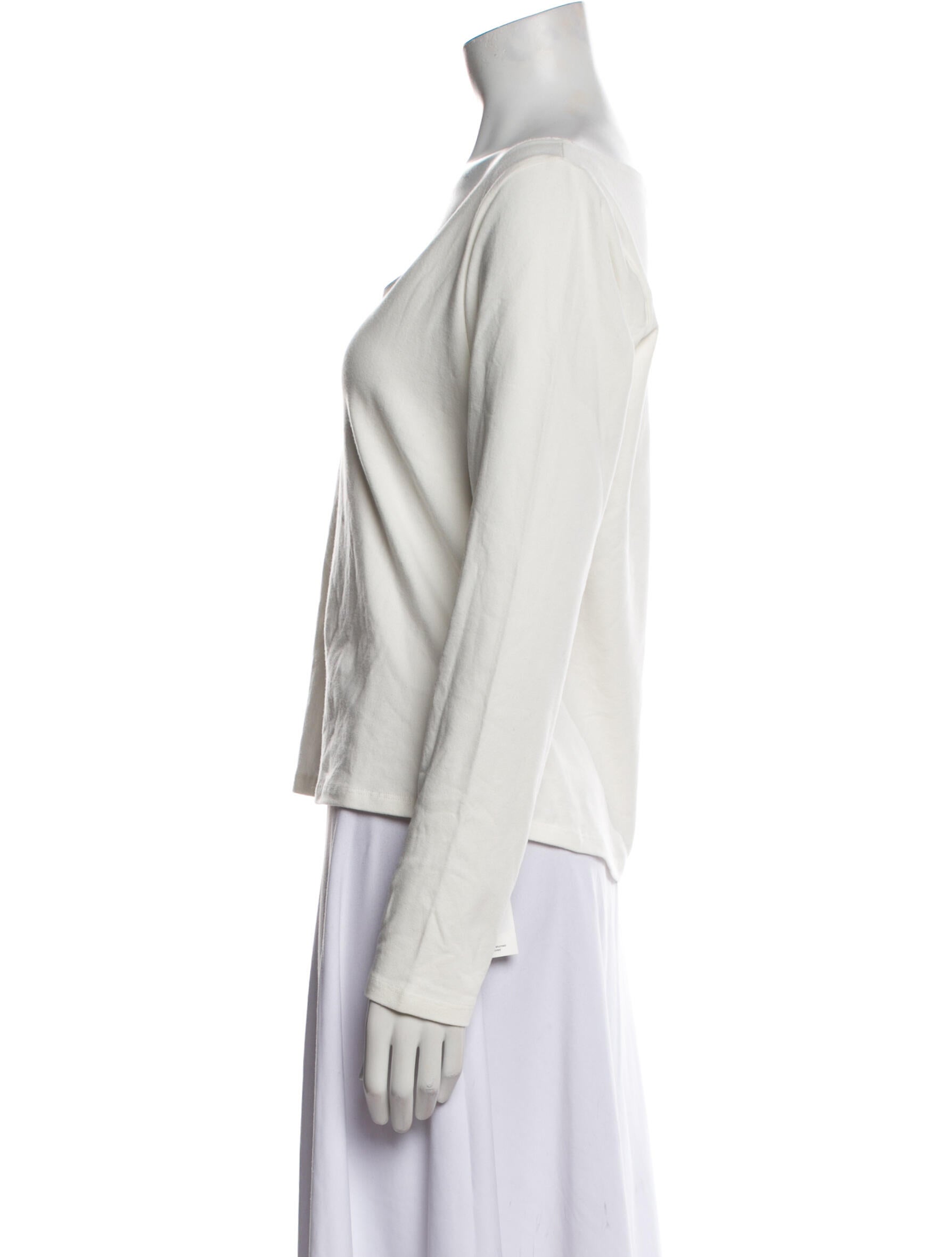 Reformation Bateau Neckline Long Sleeve Top