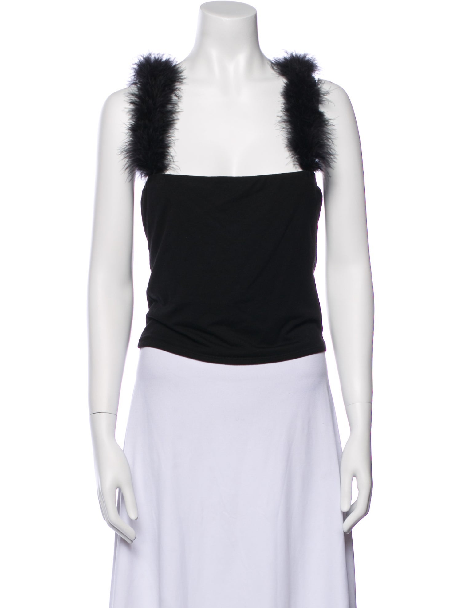 Reformation Square Neckline Sleeveless Crop Top