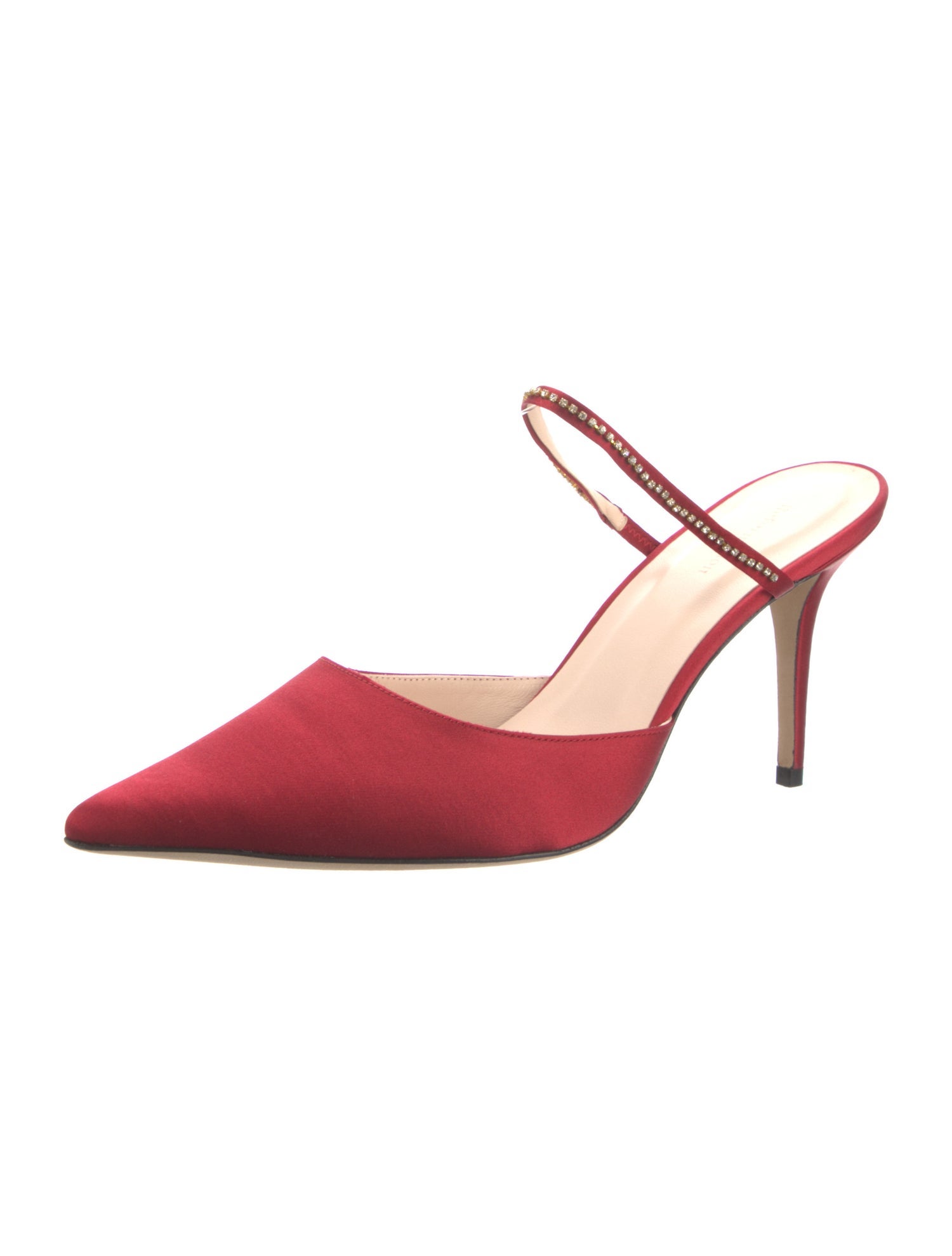 Reformation Satin Crystal Embellishments Mules