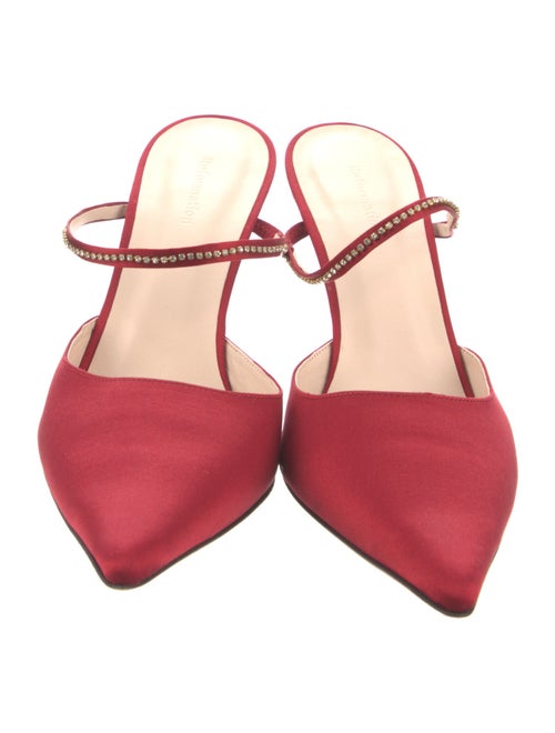 Reformation Satin Crystal Embellishments Mules