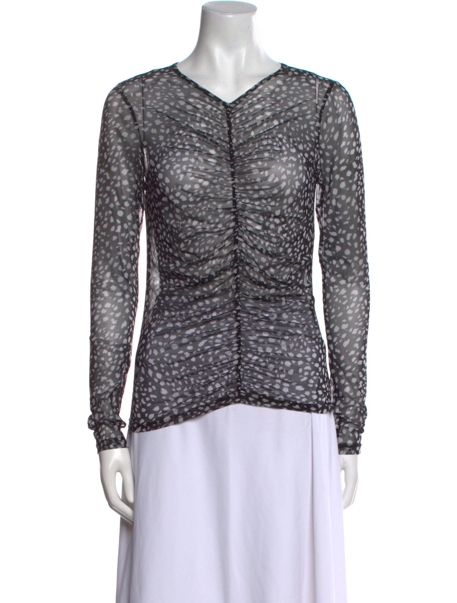 Reformation Printed V-Neck Top