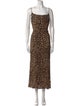 Reformation Animal Print Long Dress