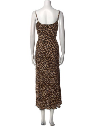 Reformation Animal Print Long Dress