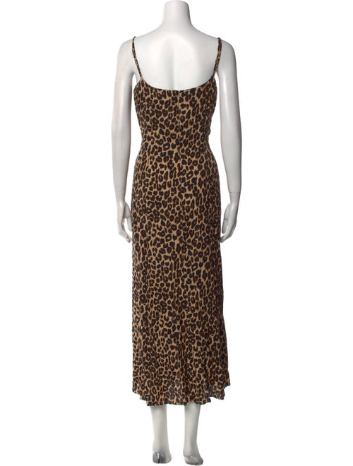 Reformation Animal Print Long Dress