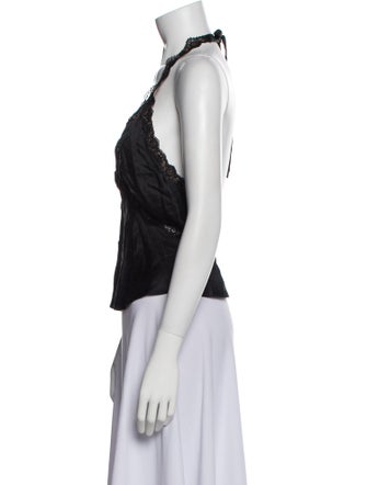 Reformation Silk V-Neck Sweatshirt